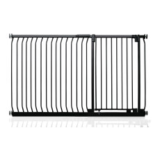 (Negro mate, 171cm - 180cm) Safetots Barrera Extra Alta Elite de Seguridad para Bebés