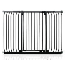 (Negro mate, 143cm - 152cm) Safetots Barrera Extra Alta Elite de Seguridad para Bebés