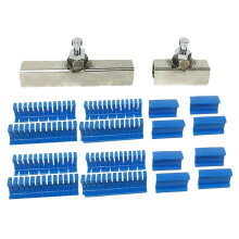 18X Verveloos Uitdeuken Puller Tabs Tanden Gereedschap Kit met Lijm Sticks voor Grote Deuk Reparatie van Carrosserie Hagel Schade Blauw