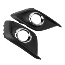 2Pcs Front Bumper Fog Light Grille Cover Chrome Trim for  3 Axela 2014-2016