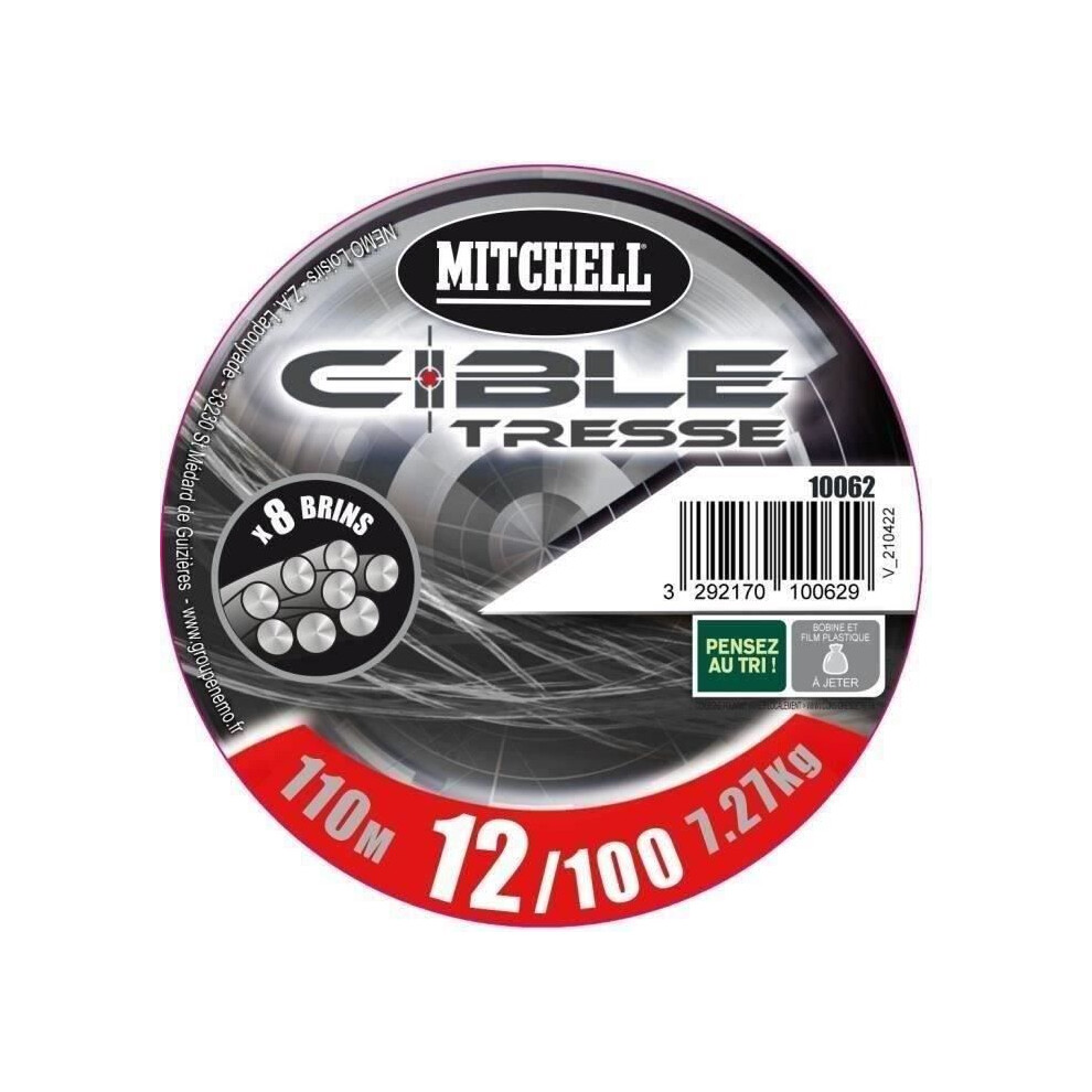 Photos - Fishing Swivel / Snap / Leader Mitchell Gray braid -  - 8 strands - 110 m - 15/100 