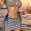 Ensemble de tankini 3 pièces élégant et réglable pour-Violet M 7