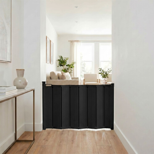 Safetots (Black, 55 - 89cm) Safetots Automatic Folding Retractable Baby Gate 1