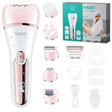 (V-733 blue box) Original VGR Electric Women Epilator Lady Shaver Leg Body Hair Removal Lip Chin Depilatory Bikini Trimmer Facial Hair Rechargeable