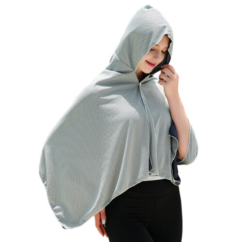Couverture de plage surdimensionnée 145x65cm, protection-Gris