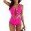 Maillot de bain confortable à séchage rapide,-rose rouge M 1
