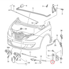 Soporte de Palanca de Manija de LiberacióN de Capó 1J1823633A para  Bora  MK4 1999-2005 Beetle para  Octavia Superb Altea