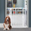 (Blanco, 89.4cm - 96.4cm) Bettacare Puerta Para Mascotas con Cierre Automático 2