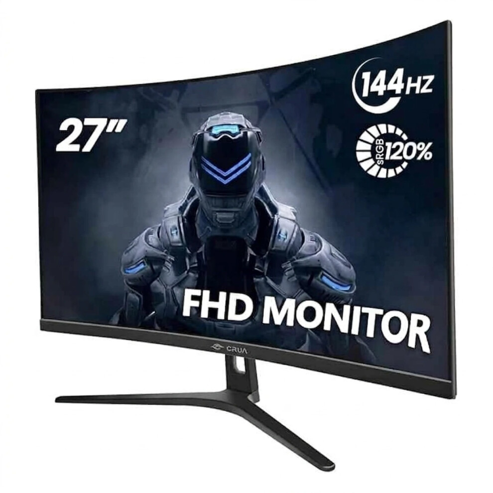 Crua 27" Curved Gaming Monitor | Fhd 1920X1080p 144Hz 1800R Va Screen 00611220
