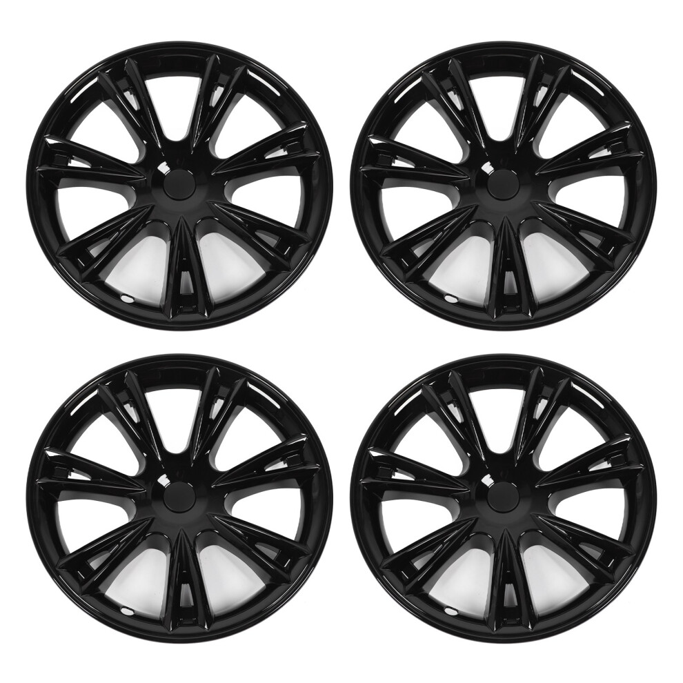 Glossy Hub Caps Set For Tesla Model Y 19" Black 7055741485824