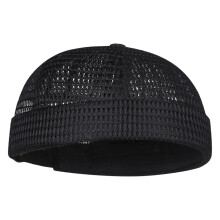 Harbour Hat Brimless Beanies Hat Adjustable Sporty Hat-Black