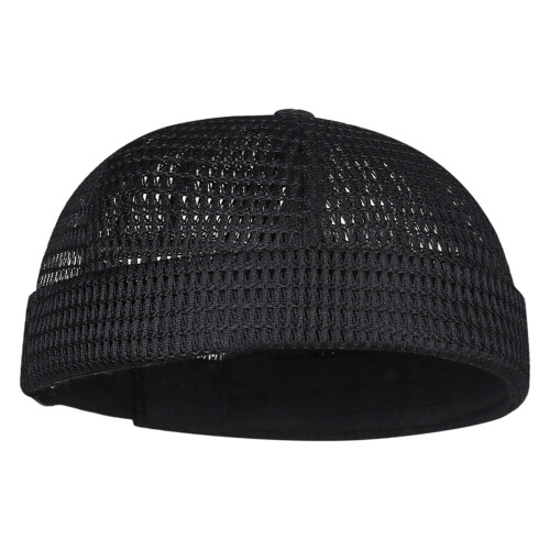 Harbour Hat Brimless Beanies Hat Adjustable Sporty Hat-Black