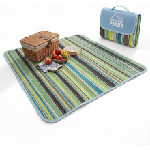 Picnic Blanket 200x200cm Foldable Picnic Mat with PVC Water Resistant Backing Portable Beach Blanket Outdoor Picnic Rug for Camping