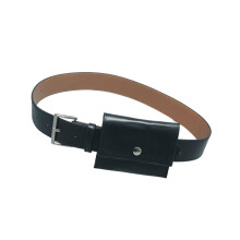 Trendy jaren 2000 heuptas heupriemzak PU-leer-Zwart