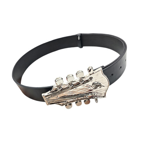 Elegant Guitar Head Pattern Belt Practical PU Leather Unisex