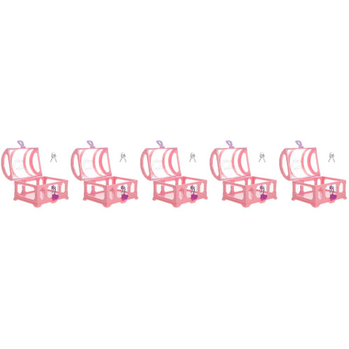 5Stk Plastik Pink Kinder Schmuckbox Und Partydeko