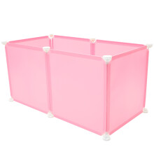 1Set Pink Resin Detachable Pet Safety Fence for Small Animal Exercise