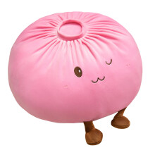 Big Bun Style Plush Pillow 40cm Comfortable Cotton For-Pink