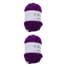 2Rolls Violet Wool Yarn for Knitting Soft & Flexible Crochet