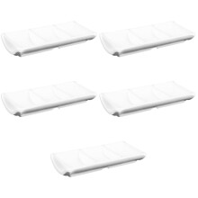 5Stk Mehrzweck Servierschalen Weiß, Melamin 3- Soßen Dip-Set