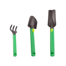 Kindergartengeräte-Set mit 3 kleinen Schaufelrechen für die