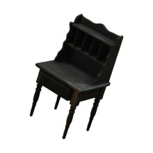 Doll House Miniature Dressing Table Pretend Play Toy-Black