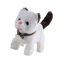 Electric Animated Cats Plush Animal Doll for Kids-Coffee color