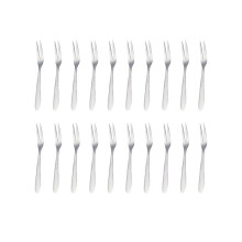 20Stk Mini-Fingerfood-Gabeln Silber Für Kuchen Bar