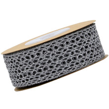 1Rouleau Ruban Gris Polyester Flexible Pour Déco DIY