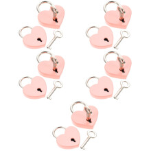 10Stk Rosa Kleine Vorhängeschlösser Herzform Für Und Schmuck