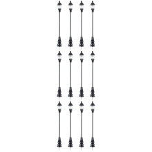 12Stk Mini Gartenlampe Schwarz Lampe Modell Für Puppenhaus Und