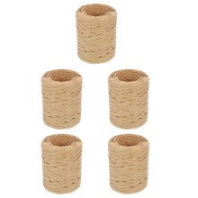 5Rouleaux Corde Raphia Papier Kaki Durable Pour