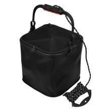 1Seau De Pliant Noir Eva Avec Couvercle Aéré Stockage Durable