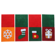 16Pcs Felt Silverware Holders Christmas Party Cutlery Pouch Assorted