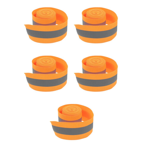 5Rolls Orange High Reflectivity Reflective Fabric for Outdoor Use