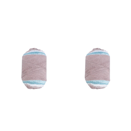 2Rolls Colorful Thick Woolen Yarn Cotton Yarn for DIY Crochet Projects