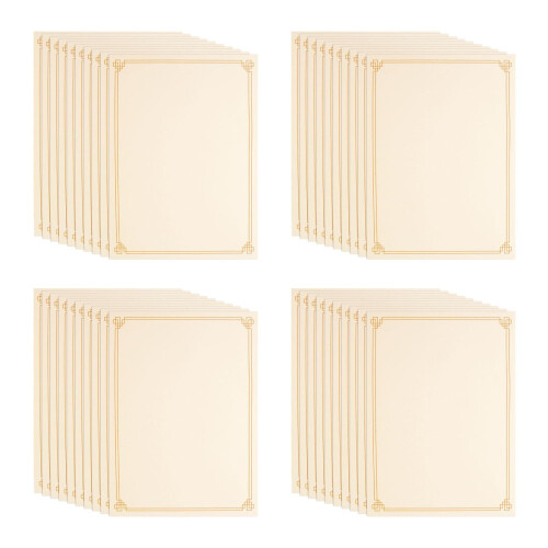 60Sheets Printable Certificate Paper with Elegant Border for Diplomas