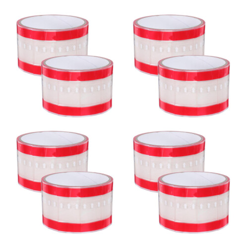 8Rolls Red Leak-Proof Transparent Stickers for Drinking Cup Seals