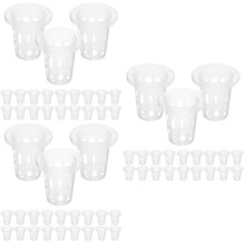 150Pcs White Plastic Net Cups for Hydroponics Seedlings and Plants