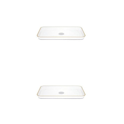 2Pcs Thick White Pet Multiuse Candy and Fruit Storage Trays