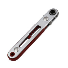 Ratchet Wrench 1/4 Inch Drive Socket Hex Screwdriver Bit Dual Ratchet Wrench Tool with Two Bit Heads Straight