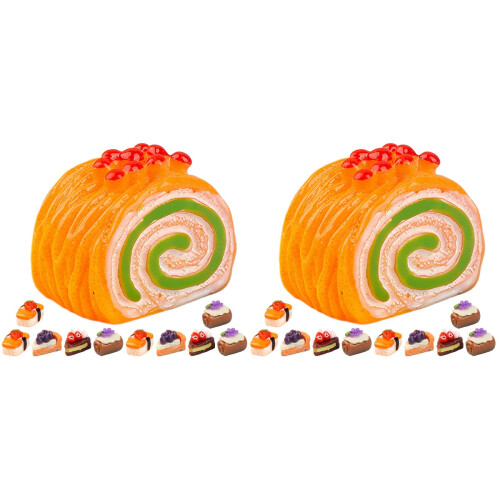 30Pcs Resin Mini Dessert Cake Models for Mini House Accessories