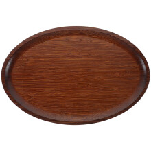 1 Oval Serving Tray Brown Multipurpose Snack Fruit Bread Platter