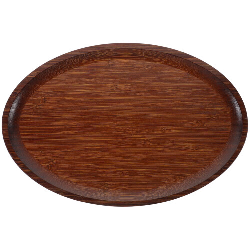 1 Oval Serving Tray Brown Multipurpose Snack Fruit Bread Platter