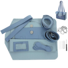 1Set DIY Blue Bag Kit PU Material with Chain Accessories