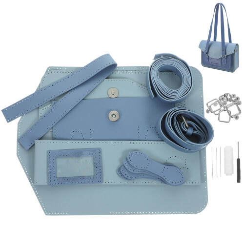 1Set DIY Blue Bag Kit PU Material with Chain Accessories