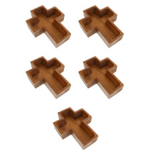 5St Multifunctioneel Crossvormig Dienblad Voor Snacks En Fruit