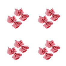 8Stk Baby Haarklammern Rosa Polyester Schleife Clips