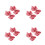 8Stk Baby Haarklammern Rosa Polyester Schleife Clips 1