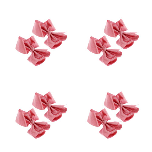 8Stk Baby Haarklammern Rosa Polyester Schleife Clips
